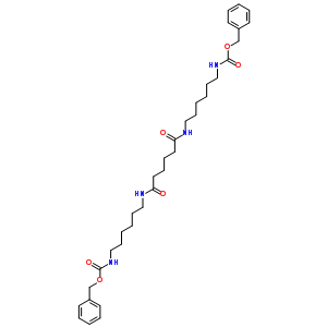 n-[6-[5-(6-苯基甲氧基羰基氨基己基氨基甲酰)戊?；被鵠己基]氨基甲酸芐酯結(jié)構(gòu)式_18885-95-5結(jié)構(gòu)式