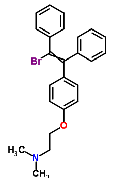 (E,Z)-1-溴-2-[4-[2-(二甲基氨基)乙氧基]苯基]-1,2-二苯基乙烯結構式_19076-79-0結構式