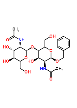 芐基 2-乙酰氨基-4-O-(2-乙酰氨基-2-脫氧己糖吡喃糖苷)-2-脫氧吡喃己糖苷結構式_19272-52-7結構式
