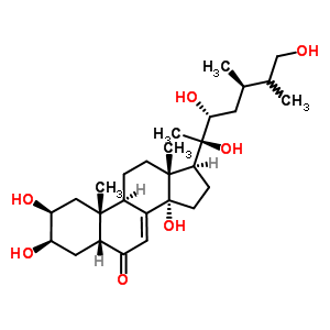 (22R)-2beta,3beta,14,20,22,26-六羥基-5beta-麥角甾-7-烯-6-酮結構式_20512-31-6結構式
