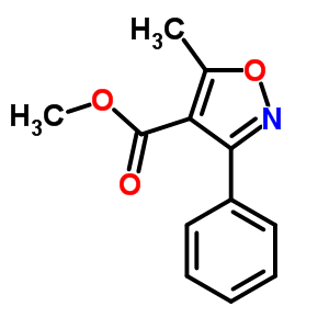 Methyl 5-methyl-3-phenyl-4-isoxazolecarboxylateStructure,2065-28-3Structure Methyl 5-methyl-3-phenyl-4-isoxazolecarboxylate Structure,2065-28-3Structure