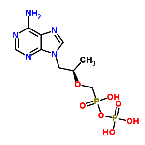 [(1R)-2-(6-氨基嘌呤-9-基)-1-甲基-乙氧基]甲基-膦酰氧基-次磷酸結構式_206646-04-0結構式