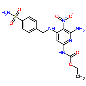 N-[6-氨基-5-硝基-4-[(4-磺?；交?甲基氨基]吡啶-2-基]氨基甲酸乙酯結(jié)構(gòu)式_21271-61-4結(jié)構(gòu)式