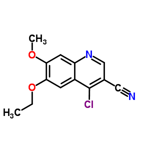 4-氯-6-乙氧基-7-甲氧基-3-喹啉甲腈結構式_214470-75-4結構式