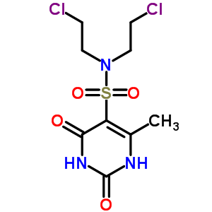 N,N-雙(2-氯乙基)-1,2,3,4-四氫-6-甲基-2,4-二氧代-5-嘧啶磺酰胺結(jié)構(gòu)式_22304-01-4結(jié)構(gòu)式