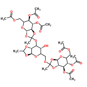 O-3,4,6-三-O-乙?；?-D-甘露糖基次乙基-(1-23)-O-[3,4,6-三-O-乙?；?-D-甘露糖基次乙基-(1-26)]-1,2-O-亞乙基--D-吡喃甘露糖結(jié)構(gòu)式_230963-26-5結(jié)構(gòu)式