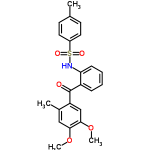 N-[2-(4,5-二甲氧基-2-甲基苯甲?；?苯基]-4-甲基-苯磺酰胺結(jié)構(gòu)式_23145-69-9結(jié)構(gòu)式