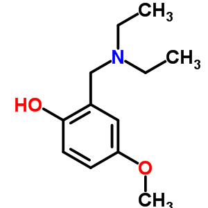 2-(二乙基氨基甲基)-4-甲氧基苯酚結構式_23562-78-9結構式