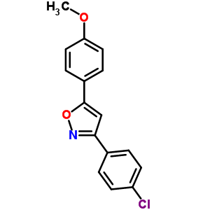 3-(4-氯苯基)-5-(4-甲氧基苯基)異噁唑結(jié)構(gòu)式_24097-19-6結(jié)構(gòu)式