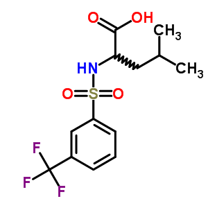 n-[[3-(三氟甲基)苯基]磺?；鵠-亮氨酸結構式_251097-65-1結構式