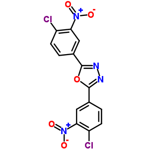 2,5-雙(4-氯-3-硝基苯基)-1,3,4-噁二唑結構式_25423-74-9結構式
