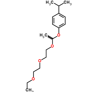 1-[1-[2-(2-乙氧基乙氧基)乙氧基]乙氧基]-4-(1-甲基乙基)-苯結構式_25486-75-3結構式