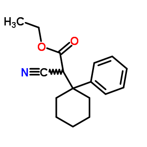 a-氰基-1-苯基環(huán)己烷乙酸乙酯結構式_25593-96-8結構式