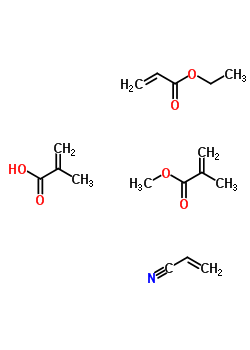 2-甲基-2-丙烯酸與 2-丙烯酸乙酯, 2-甲基-2-丙烯酸甲酯和 2-丙烯腈聚合物結(jié)構(gòu)式_25703-14-4結(jié)構(gòu)式
