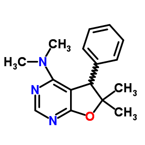 5,6-二氫-n,n,6,6-四甲基-5-苯基-呋喃并[2,3-d]嘧啶-4-胺結構式_25844-55-7結構式