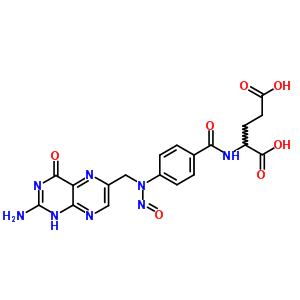 (9CI)-N-[4-[[(2-氨基-1,4-二氫-4-氧代-6-蝶啶yl)甲基]亞硝基氨基]苯甲?；鵠-L-谷氨酸結(jié)構(gòu)式_26360-21-4結(jié)構(gòu)式