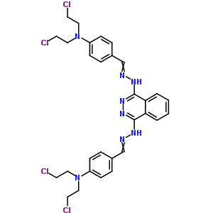 (8CI)-p-[雙(2-氯乙基)氨基]-苯甲醛 1,4-二氮雜萘二基二肼酮結(jié)構(gòu)式_27818-66-2結(jié)構(gòu)式
