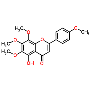 4H-1-benzopyran-4-one,5-hydroxy-6,7,8-trimethoxy-2-(4-methoxyphenyl)-Structure,2798-20-1Structure 4H-1-benzopyran-4-one,5-hydroxy-6,7,8-trimethoxy-2-(4-methoxyphenyl)- Structure,2798-20-1Structure
