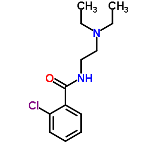 2-氯-n-(2-二乙基氨基乙基)苯甲酰胺結(jié)構(gòu)式_2852-24-6結(jié)構(gòu)式
