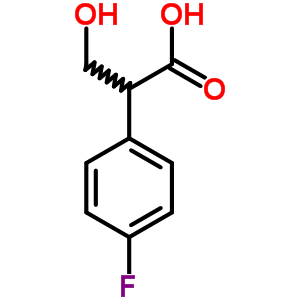 Benzeneacetic acid,4-fluoro-a-(hydroxymethyl)- Structure,2967-95-5Structure