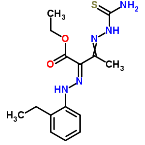 3-[2-(氨基硫氧代甲基)肼基]-2-[2-(2-乙基苯基)肼基]-丁酸乙酯結構式_29783-77-5結構式