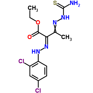 3-[2-(氨基硫氧代甲基)肼基]-2-[2-(2,4-二氯苯基)肼基]-丁酸乙酯結構式_29783-81-1結構式