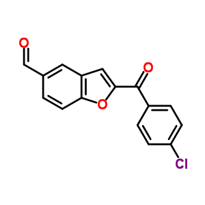 2-(4-氯苯甲?；?-1-苯并呋喃-5-甲醛結(jié)構(gòu)式_300664-78-2結(jié)構(gòu)式