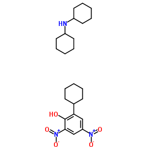 2-環(huán)己基-4,6-二硝基苯酚二環(huán)己胺結(jié)構(gòu)式_317-83-9結(jié)構(gòu)式
