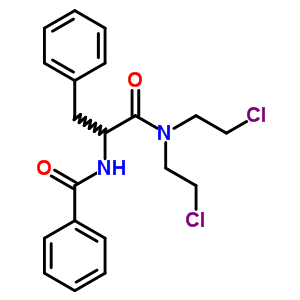 N-[1-[雙(2-氯乙基)氨基甲酰]-2-苯基-乙基]苯甲酰胺結(jié)構(gòu)式_3183-30-0結(jié)構(gòu)式