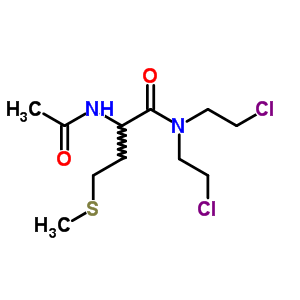 2-(乙?；被?-N,N-雙(2-氯乙基)-4-(甲基硫代)-丁酰胺結(jié)構(gòu)式_3183-33-3結(jié)構(gòu)式