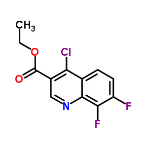 4-氯-7,8-二氟喹啉-3-羧酸乙酯結(jié)構(gòu)式_318685-51-7結(jié)構(gòu)式