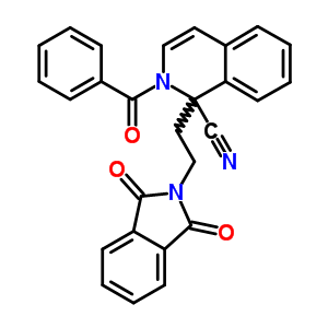 2-苯甲?；?1-[2-(1,3-二氧代異吲哚-2-基)乙基]異喹啉-1-甲腈結(jié)構(gòu)式_32431-45-1結(jié)構(gòu)式