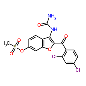 [2-(2,4-二氯苯甲?；?-6-[(甲基磺?；?氧基]-3-苯并呋喃]-尿素結(jié)構(gòu)式_329306-27-6結(jié)構(gòu)式