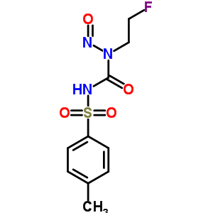 1-(2-氟乙基)-3-(4-甲基苯基)磺酰基-1-亞硝基-脲結(jié)構(gòu)式_33024-49-6結(jié)構(gòu)式