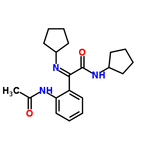 2-(乙酰基氨基)-n-環(huán)戊基-a-(環(huán)戊基亞氨基)-苯乙酰胺結(jié)構(gòu)式_33306-17-1結(jié)構(gòu)式