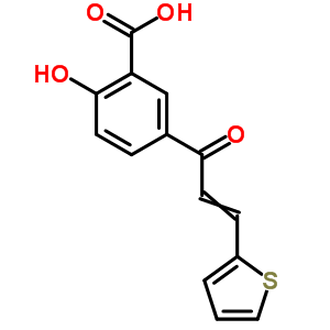 2-羥基-5-[1-氧代-3-(2-噻吩)-2-丙烯-1-基]-苯甲酸結(jié)構(gòu)式_33494-99-4結(jié)構(gòu)式