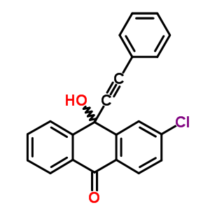 3-氯-10-羥基-10-(2-苯基乙炔)蒽-9-酮結(jié)構(gòu)式_33673-38-0結(jié)構(gòu)式