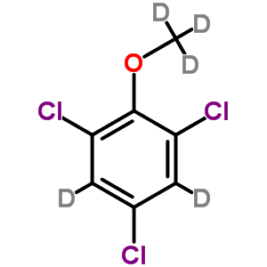 2,4,6-三氯苯甲醚-d5結(jié)構(gòu)式_352439-08-8結(jié)構(gòu)式
