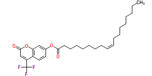 (9Z)-9-十八碳烯酸 2-氧代-4-(三氟甲基)-2H-1-苯并吡喃-7-基酯結構式_352525-07-6結構式