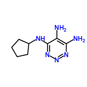 N4-環(huán)戊基三嗪-4,5,6-三胺結(jié)構(gòu)式_35967-03-4結(jié)構(gòu)式