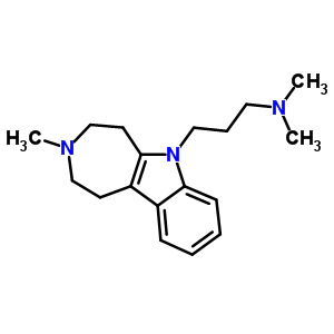 2,3,4,5-四氫-N,N,3-三甲基氮雜革并[4,5-B]吲哚-6(1H)-丙烷-1-胺結(jié)構(gòu)式_37683-53-7結(jié)構(gòu)式