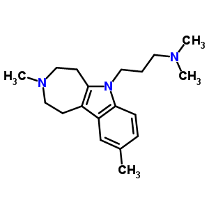 2,3,4,5-四氫-N,N,3,9-四甲基氮雜革并[4,5-B]吲哚-6(1H)-丙烷-1-胺結(jié)構(gòu)式_37683-54-8結(jié)構(gòu)式