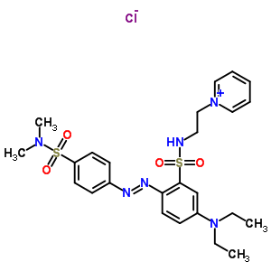 5-二乙基氨基-2-[4-(二甲基氨基磺?；?苯基]偶氮-N-(2-吡啶-1-基乙基)苯磺酰胺氯化物結(jié)構(gòu)式_38051-02-4結(jié)構(gòu)式