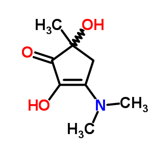 3-(二甲基氨基)-2,5-二羥基-5-甲基-2-環(huán)戊烯-1-酮結(jié)構(gòu)式_38222-35-4結(jié)構(gòu)式