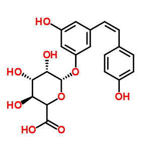 順式-白藜蘆醇 3-O-beta-D-葡糖苷酸結(jié)構(gòu)式_387372-23-8結(jié)構(gòu)式