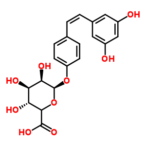 順式-白藜蘆醇 4-O-beta-D-葡糖苷酸結(jié)構(gòu)式_387372-26-1結(jié)構(gòu)式