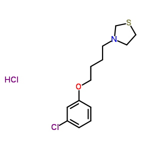 3-(4-(3-氯苯氧基)丁基)噻唑烷鹽酸鹽結(jié)構(gòu)式_38920-91-1結(jié)構(gòu)式