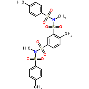 N,N,4-三甲基-N,N-雙-(4-甲基苯基)磺酰基-苯-1,3-二磺酰胺結(jié)構(gòu)式_3905-00-8結(jié)構(gòu)式