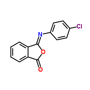 3-(4-氯苯基)亞氨基異苯并呋喃-1-酮結(jié)構(gòu)式_39536-54-4結(jié)構(gòu)式