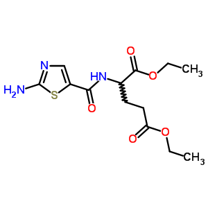 2-[(2-氨基1,3-噻唑-5-羰基)氨基]戊二酸二乙酯結(jié)構(gòu)式_40283-47-4結(jié)構(gòu)式